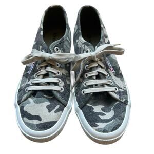 Superga Camo Canvas Sneaker. Womens 8.5/Mens 7.